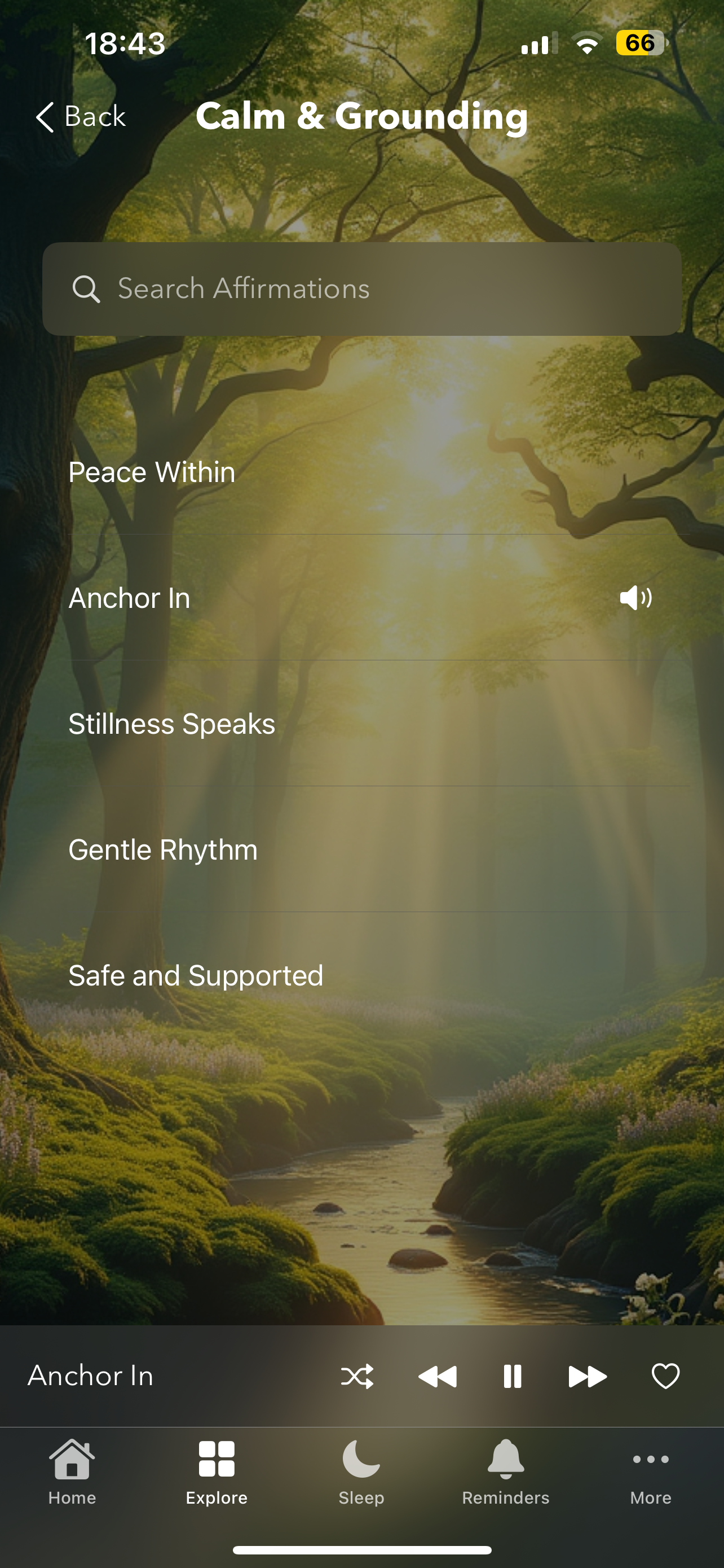 AffirmaFlow Calm and Grounding category
