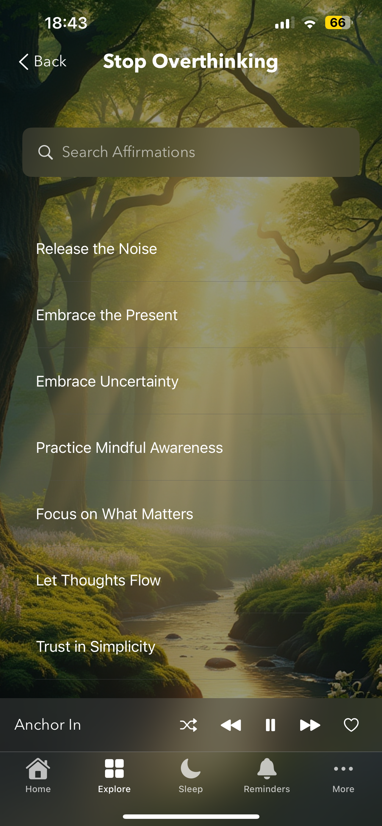 AffirmaFlow Stop Overthinking category