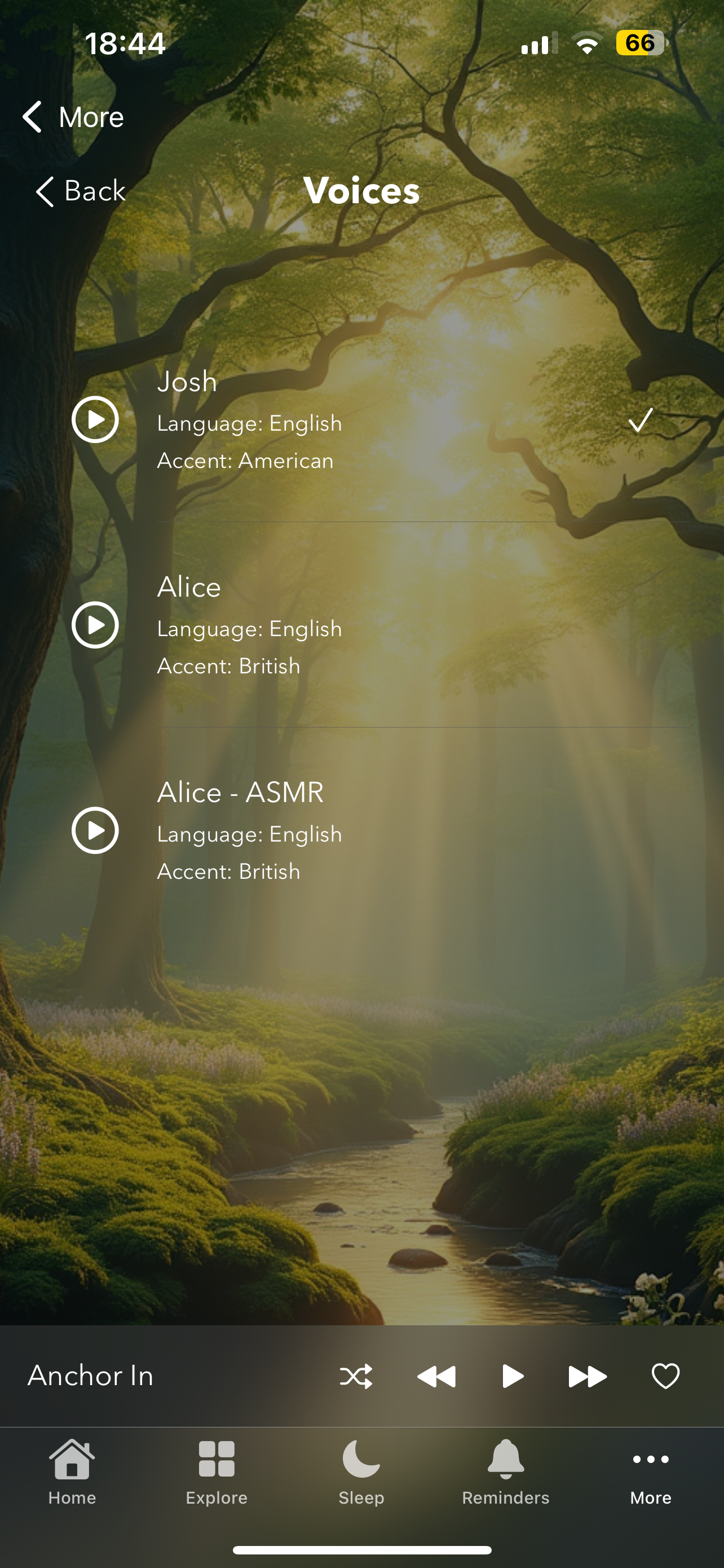 AffirmaFlow voice artist selection